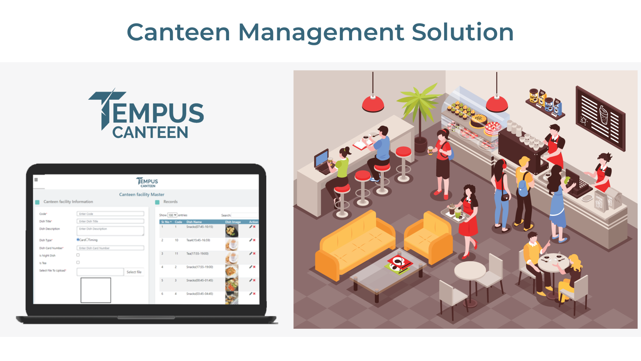 Canteen Management system for Company Compucare India